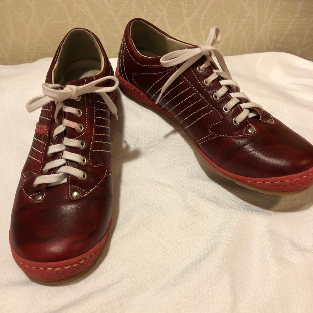 Italia Red Kiki Leather Shoes